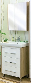Sanflor Мебель для ванной Ларго 70 R Q 70 вяз швейцарский, белая – фотография-1